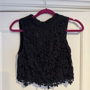 Gab & Kate black lace crop top